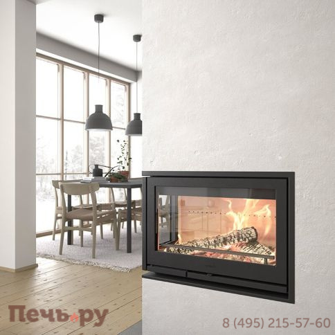 Каминная топка Contura i8 угловая, с чугунной дверцей фото 3