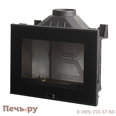 Каминная топка Diffusion А6, встраиваемая, с двойным дожигом, с декоративным фасадом из стекла фото