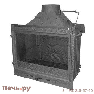 Каминная топка Diffusion В1/0.2, с двойным дожигом, с шибером фото 3