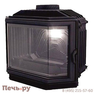 Каминная топка Diffusion В16, с призматическим стеклом, с двойным дожигом фото