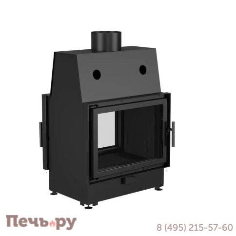 Каминная топка Echa Tech ECT Double 70x51/V 13 кВт, 700/510, туннель, футеровка чугун фото 4