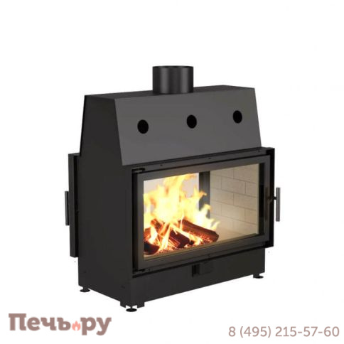 Каминная топка Echa Tech  ECT Double 90x51/V 15 кВт, 900/510, туннель, футеровка вермикулит фото