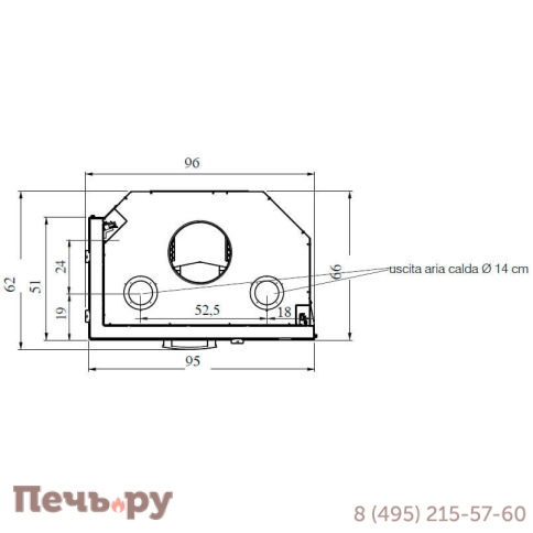 Каминная топка EdilKamin IC Tekno 2 DX/SX N фото 5