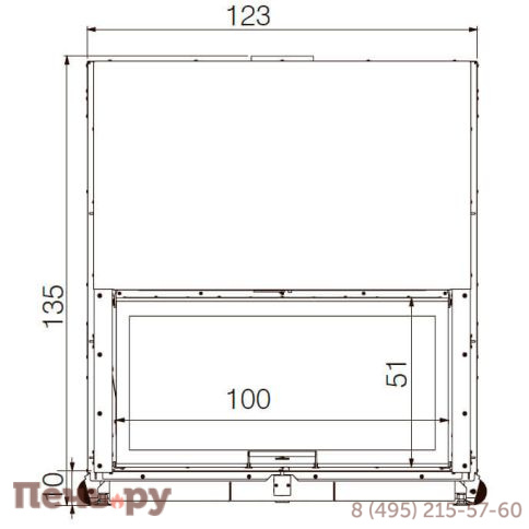 Каминная топка EdilKamin Windo 100 N фото 3