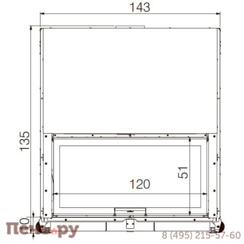 Каминная топка EdilKamin Windo 120 N фото 4