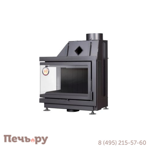 Каминная топка ЭкоКамин Альфа 700 2 стекла с черным шамотом фото 9