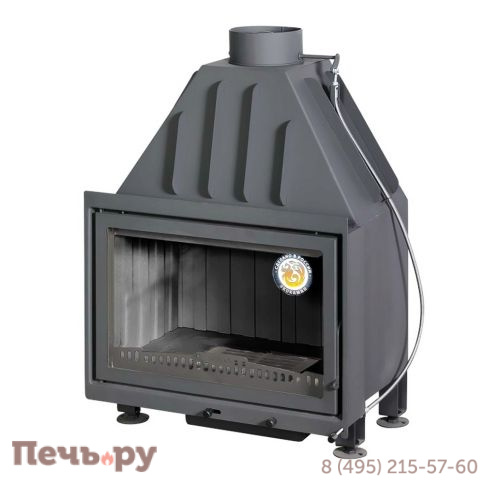 Каминная топка ЭкоКамин Альфа 700 (200мм) с черным шамотом фото