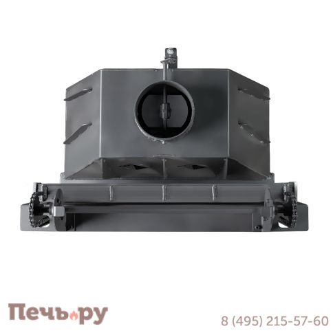 Каминная топка ЭкоКамин Альфа 700КВ (150 мм) с контргрузом черный шамот фото 10