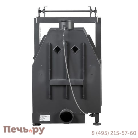 Каминная топка ЭкоКамин Альфа 700КВ (150 мм) с контргрузом черный шамот фото 7