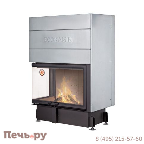 Каминная топка ЭкоКамин Дельта 1000 два стекла принтинг фото