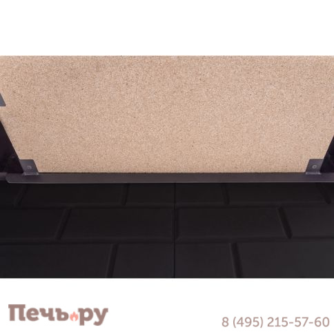 Каминная топка ЭкоКамин Дельта 1000 PВ три стекла подовое горение принтинг черный шамот фото 6