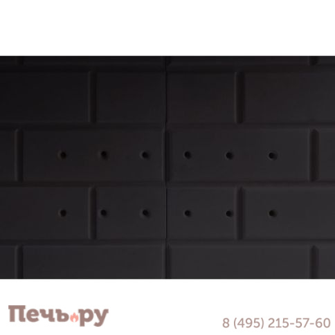 Каминная топка ЭкоКамин Дельта 1000 PВ три стекла подовое горение принтинг черный шамот фото 9