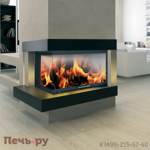 Каминная топка ЭкоКамин Дельта 800 два стекла принтинг фото 3