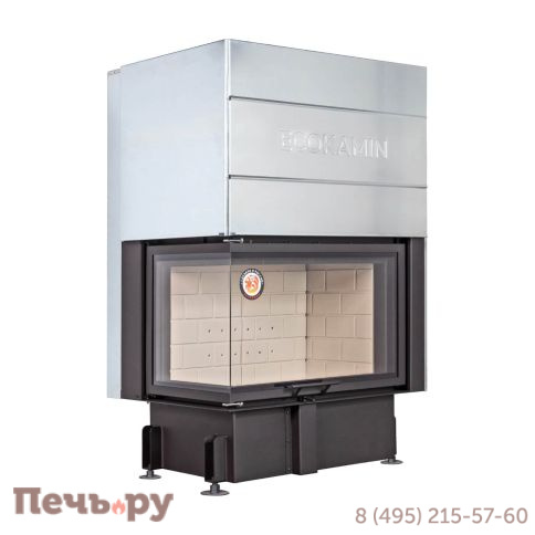 Каминная топка ЭкоКамин Дельта 800 два стекла принтинг фото 8