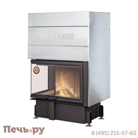 Каминная топка ЭкоКамин Дельта 800 два стекла принтинг фото