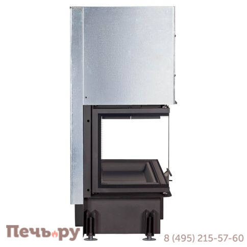 Каминная топка ЭкоКамин Дельта 800B три стекла черный шамот принтинг фото 13