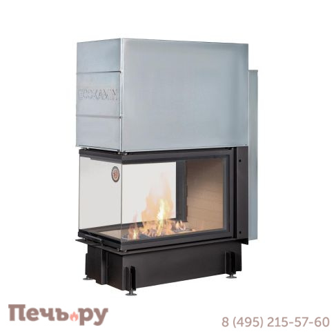 Каминная топка ЭкоКамин Дельта 900 три стекла принтинг фото
