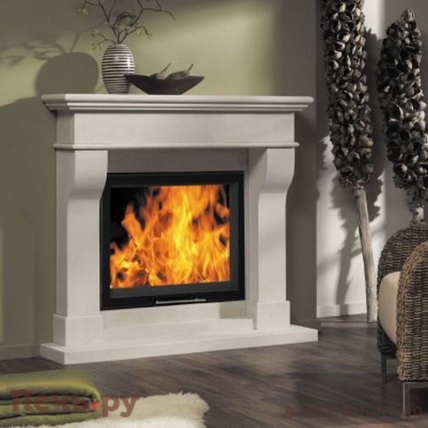 Каминная топка ЭкоКамин Вега 1000 МB черный шамот принтинг фото 2