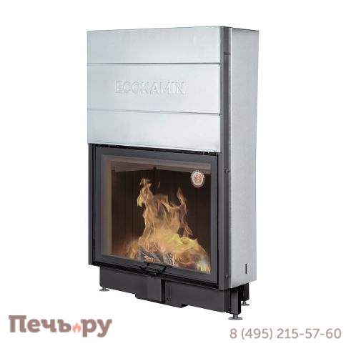 Каминная топка ЭкоКамин Вега 1000 МB черный шамот принтинг фото