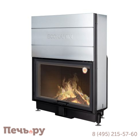 Каминная топка ЭкоКамин Вега 1200 B принтинг черный шамот фото
