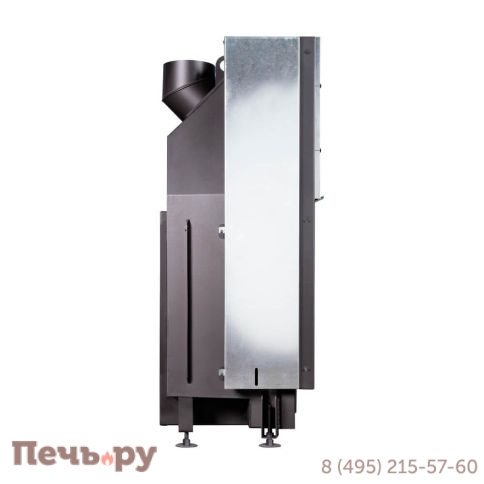 Каминная топка ЭкоКамин Вега 800 PB подовое горение принтинг черный шамот фото 5