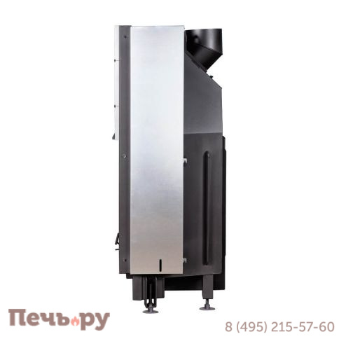 Каминная топка ЭкоКамин Вега 800 PB подовое горение принтинг черный шамот фото 7