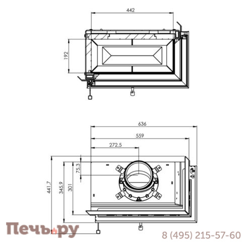 Каминная топка Hitze HST54x39R фото 5