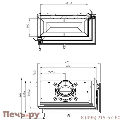 Каминная топка Hitze HST59x43R фото 5