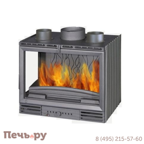 Каминная топка Invicta insert 700 Гранд Визьон Турбо 2 стекла (правая/левая) фото 2