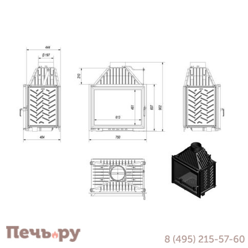 Каминная топка Kratki Amelia фото 5
