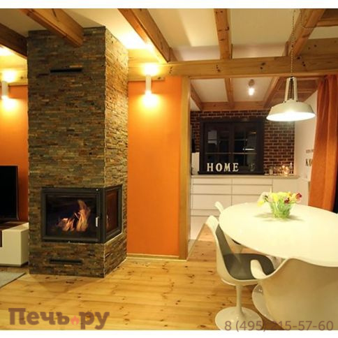 Каминная топка Kratki Amelia/P (стекло справа) фото 2