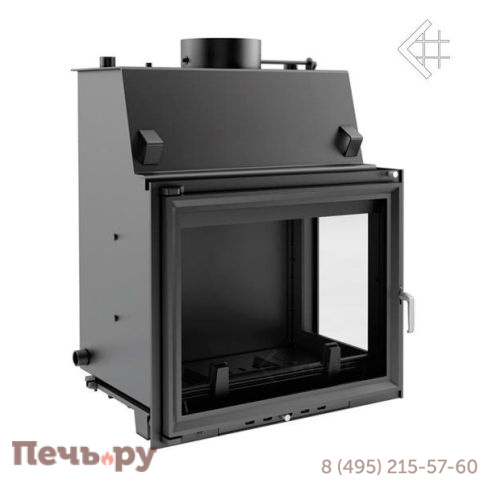 Каминная топка Kratki Amelia/PW/BP/24/W (стекло справа, змеевик) фото