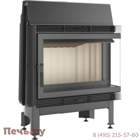 Каминная топка Kratki Blanka 670/570/P/BS (угловое стекло справа) фото 5