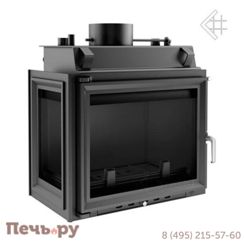 Каминная топка Kratki Maja/PW/BL/12/W/Z (стекло слева, змеевик) фото