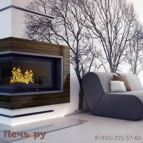 Каминная топка Kratki Oliwia/P/BS/G (угловое стекло справа,гильотина) фото 2