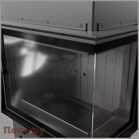 Каминная топка Kratki Pro Floki L/P/BS черная футеровка, с доводчиком фото 7