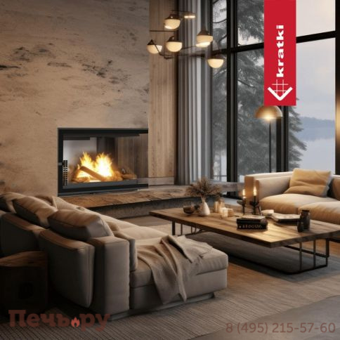 Каминная топка Kratki Pro Floki/M/P с доводчиком фото 3