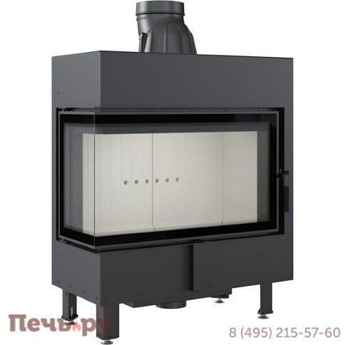 Каминная топка Kratki Pro Lucy/14/L/BS, Г-образное стекло слева фото 4