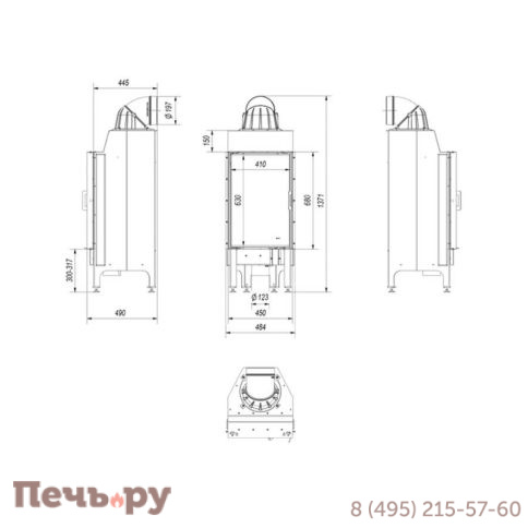 Каминная топка Kratki Pro Nadia/9 фото 14