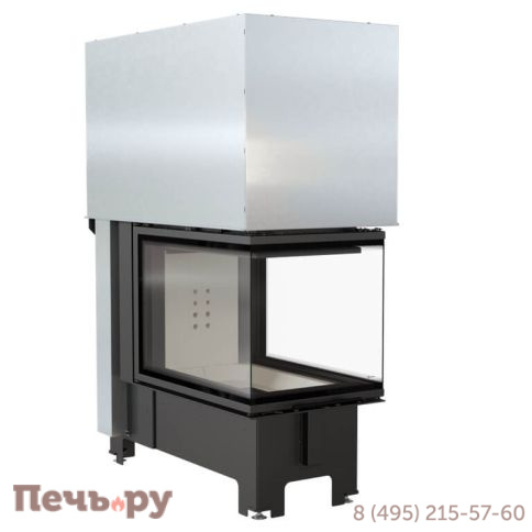 Каминная топка Kratki Pro NBU, П-образное стекло, гильотина фото