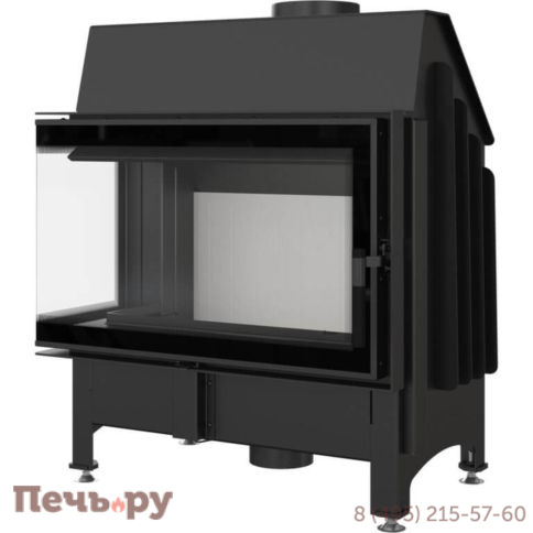 Каминная топка Kratki Zibi/L/BS/Deco, угловое стекло слева фото 2
