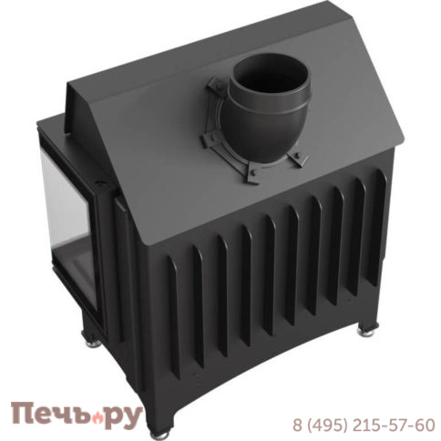 Каминная топка Kratki Zibi/P/BS/Deco (угловое  стекло справа) фото 4