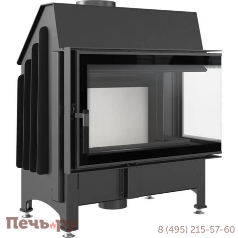 Каминная топка Kratki Zibi/P/BS/Deco (угловое  стекло справа) фото 5