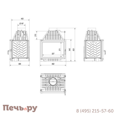 Каминная топка Kratki Zuzia/Eco фото 6
