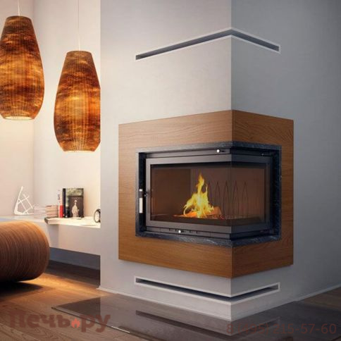 Каминная топка Kratki Zuzia/P/BS (угловое стекло справа) фото 2