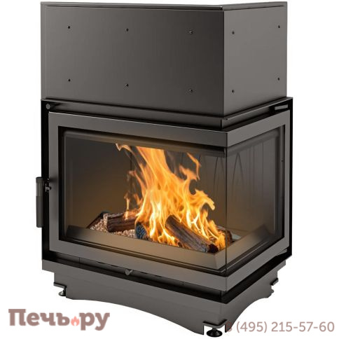 Каминная топка Kratki Zuzia/P/BS (угловое стекло справа) фото