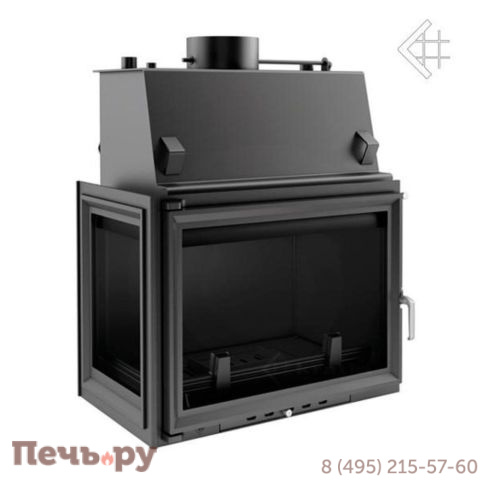 Каминная топка Kratki Zuzia/PW/BL/15/W (стекло слева, змеевик) фото 4