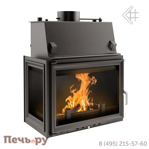 Каминная топка Kratki Zuzia/PW/BL/15/W (стекло слева, змеевик) фото