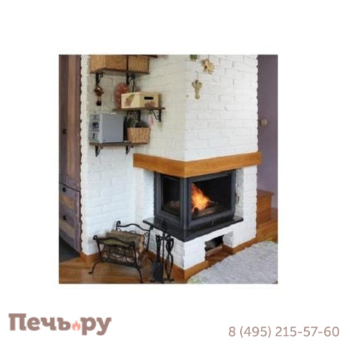 Каминная топка Kratki Zuzia/PW/BL/19/W (стекло слева, змеевик) фото 2