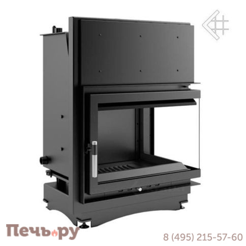 Каминная топка Kratki  Zuzia/PW/BP/15/BS/W (угловое стекло справа, змеевик) фото 3